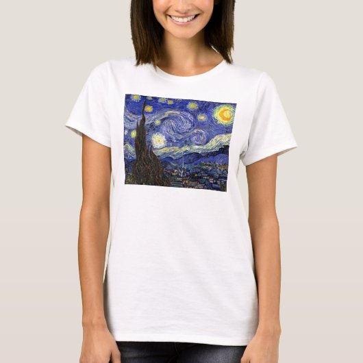 Vincent Van Gogh - The Starry Night Fine Art T-Shirt (Vorderseite)