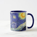 Vincent Van Gogh - The Starry Night Fine Art Tasse<br><div class="desc">Vincent Van Gogh's The Starry Night. Das Öl auf Leinwand aus dem Jahr 1889, die Starry Night wurde gemalt, während Van Gogh im Asyl in Saint-Remy, Frankreich, und gilt als eines seiner besten Meisterwerke. Obwohl es sich um eine Nachtszene handelt, wurde es tagsüber bemalt und repräsentiert den Ausblick aus dem...</div>