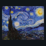 Vincent Van Gogh - The Starry night Fotodruck<br><div class="desc">The Starry Night / La nuit etoilee - Vincent Van Gogh im Jahr 1889</div>