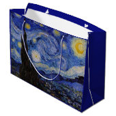 Vincent Van Gogh - The Starry night Große Geschenktüte (Rückseite Schrägansicht)