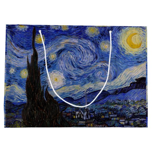 Vincent Van Gogh - The Starry night Große Geschenktüte (Rückseite)