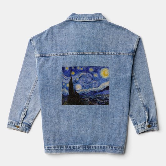 Vincent Van Gogh - The Starry night Jeansjacke (Rückseite)