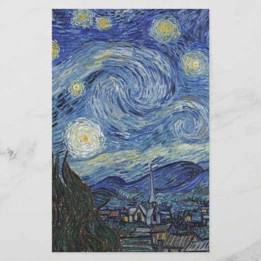 Vincent van Gogh| The Starry Night, Juni 1889 Briefpapier (Vorderseite)