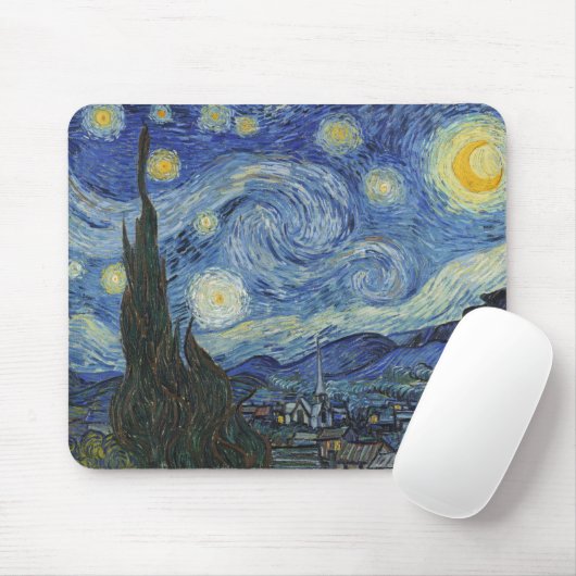 Vincent van Gogh | The Starry Night, Juni 1889 Mousepad (Mit Mouse)