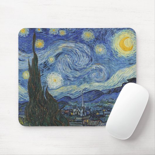 Vincent van Gogh | The Starry Night, Juni 1889 Mousepad (Mit Mouse)