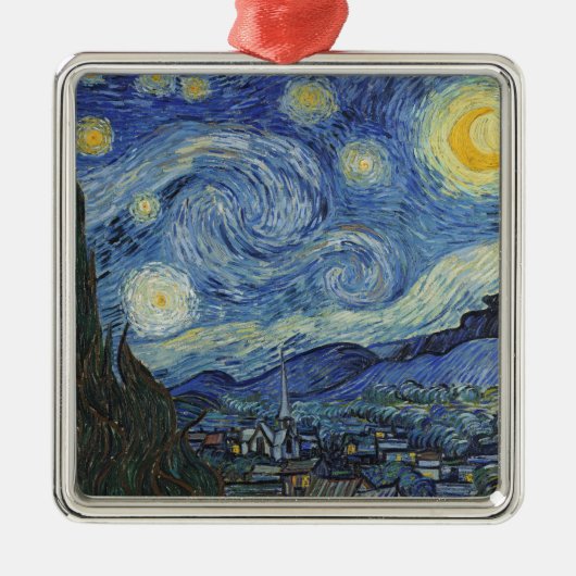 Vincent van Gogh| The Starry Night, Juni 1889 Ornament Aus Metall (Vorne)