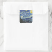 Vincent van Gogh | The Starry Night, Juni 1889 Quadratischer Aufkleber (Tasche)