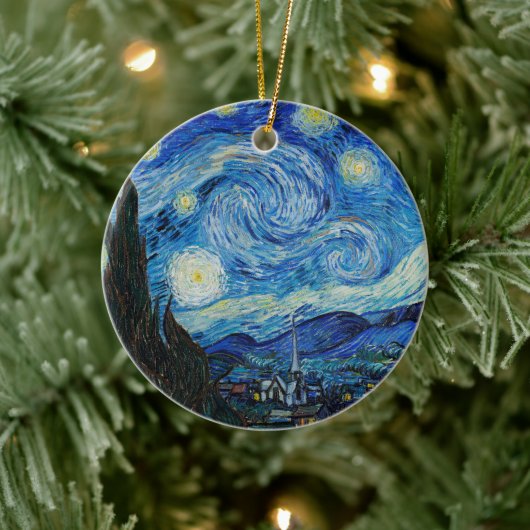 Vincent Van Gogh The Starry Night Keramik Ornament (Baum)