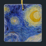 Vincent Van Gogh - The Starry night Keramikornament<br><div class="desc">The Starry Night / La nuit etoilee - Vincent Van Gogh im Jahr 1889</div>