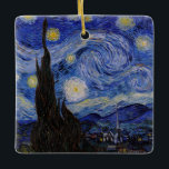 Vincent Van Gogh - The Starry night Keramikornament<br><div class="desc">The Starry Night / La nuit etoilee - Vincent Van Gogh im Jahr 1889</div>