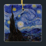 Vincent Van Gogh - The Starry night Keramikornament<br><div class="desc">The Starry Night / La nuit etoilee - Vincent Van Gogh im Jahr 1889</div>