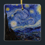 Vincent Van Gogh - The Starry night Keramikornament<br><div class="desc">The Starry Night / La nuit etoilee - Vincent Van Gogh im Jahr 1889</div>