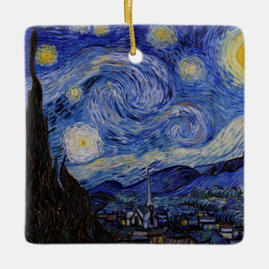 Vincent Van Gogh - The Starry night Keramikornament (Vorderseite)