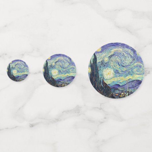 Vincent Van Gogh The Starry Night Konfetti (Rückseiten)