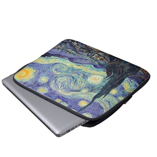 Vincent Van Gogh / The Starry Night Laptopschutzhülle (Vorne Knopf)