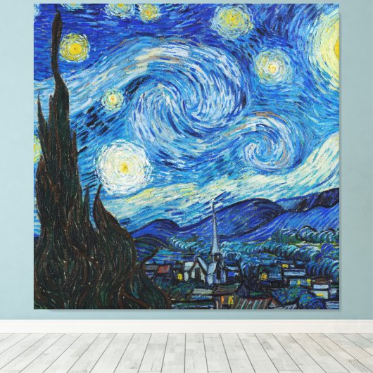 Vincent Van Gogh The Starry Night Leinwanddruck (Insitu (Holzboden))