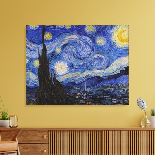 Vincent Van Gogh - The Starry night Leinwanddruck (Insitu (Wohnzimmer))