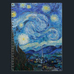 Vincent Van Gogh The Starry Night Notizblock<br><div class="desc">Vincent Van Gogh's The Starry Night Detail</div>
