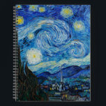 Vincent Van Gogh The Starry Night Notizblock<br><div class="desc">Vincent Van Gogh's The Starry Night Detail</div>