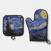 Vincent Van Gogh - The Starry night Ofenhandschuh & Topflappen-Set (Vorderseite)