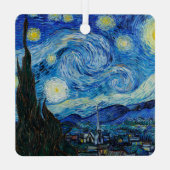 Vincent Van Gogh The Starry Night Ornament Aus Metall (Rückseite)