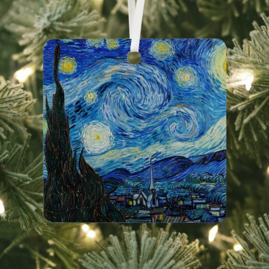 Vincent Van Gogh The Starry Night Ornament Aus Metall (InSitu)