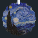 Vincent Van Gogh - The Starry night Ornament Karte<br><div class="desc">The Starry Night / La nuit etoilee - Vincent Van Gogh im Jahr 1889</div>