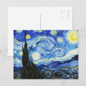 Vincent Van Gogh, The Starry Night painting Feiertagspostkarte (Vorne/Hinten)