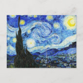 Vincent Van Gogh, The Starry Night painting Feiertagspostkarte (Vorderseite)