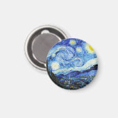 Vincent Van Gogh, The Starry Night painting Magnet (Vorderseite/Rückseite)