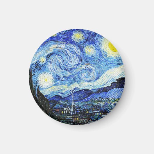 Vincent Van Gogh, The Starry Night painting Magnet (Vorne)