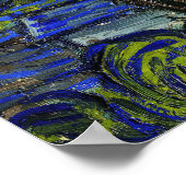 Vincent Van Gogh, The Starry Night painting Poster (Ecke)