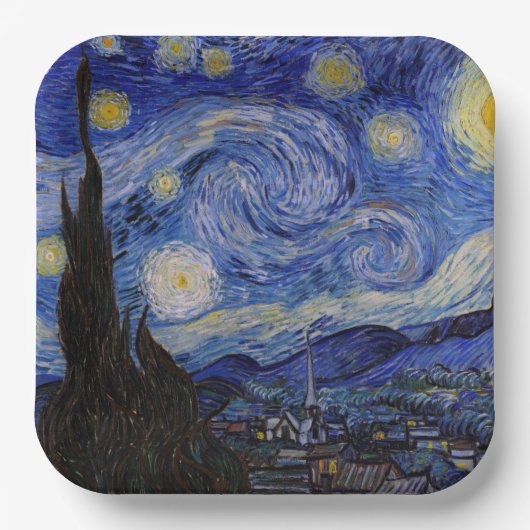 Vincent Van Gogh - The Starry night Pappteller (Vorderseite)