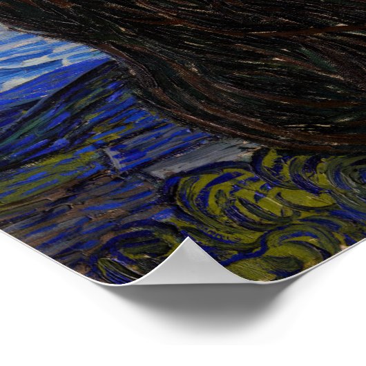 Vincent Van Gogh - The Starry night Poster (Ecke)