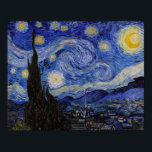 Vincent Van Gogh - The Starry night Poster<br><div class="desc">The Starry Night / La nuit etoilee - Vincent Van Gogh im Jahr 1889</div>