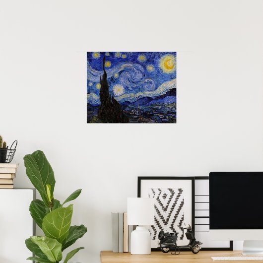 Vincent Van Gogh - The Starry night Poster (Heimbüro)