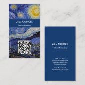 Vincent Van Gogh - The Starry Night - QR-Code Visitenkarte (Vorne/Hinten)