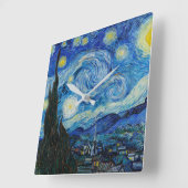 Vincent Van Gogh The Starry Night Quadratische Wanduhr (Winkel)