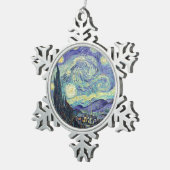 Vincent Van Gogh The Starry Night Schneeflocken Zinn-Ornament (Rechts)