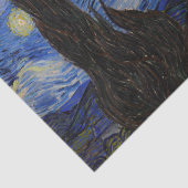 Vincent Van Gogh - The Starry night Seidenpapier (Detail)