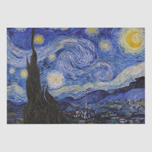 Vincent Van Gogh - The Starry night Seidenpapier (Vorderseite)
