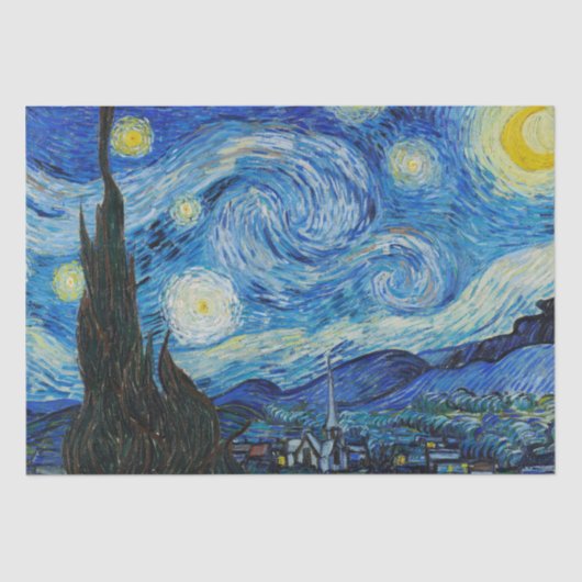 Vincent Van Gogh The Starry Night Seidenpapier (Vorderseite)