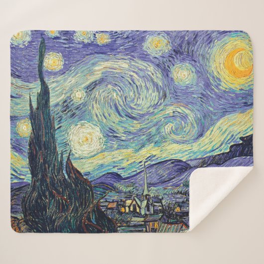 Vincent Van Gogh The Starry Night Sherpadecke (Vorderseite (Horizontal))