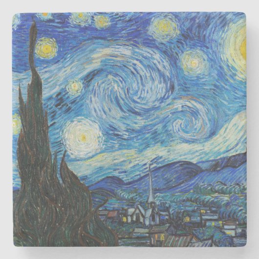 Vincent Van Gogh The Starry Night Steinuntersetzer (Vorderseite)
