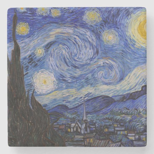 Vincent Van Gogh - The Starry night Steinuntersetzer (Vorderseite)