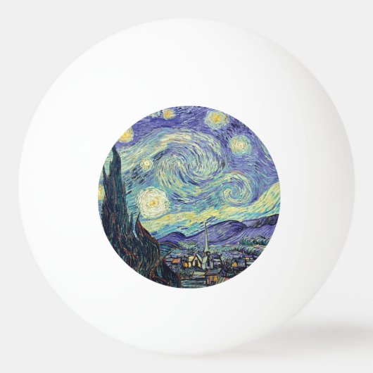 Vincent Van Gogh / The Starry Night Tischtennisball (Vorderseite)