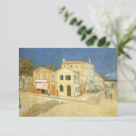 Vincent van Gogh - The Yellow House (The Street) Einladung (Stehend Vorderseite)
