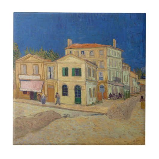 Vincent van Gogh - The Yellow House / The Street Fliese (Vorderseite)