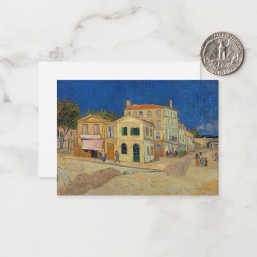 Vincent van Gogh - The Yellow House / The Street Mitteilungskarte (Vorderseite/Rückseite Beispiel)