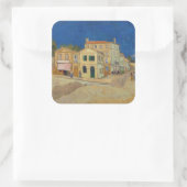 Vincent van Gogh - The Yellow House / The Street Quadratischer Aufkleber (Tasche)